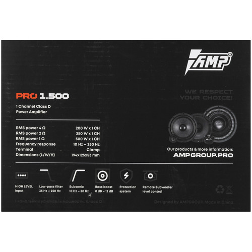 Купить Усилитель AMP PRO 1.500  5492953. Характеристики, отзывы и цены в Донецке