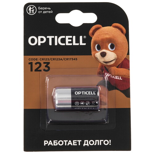 Купить Батарейка Opticell Specialty CR123 (CR123A/DL123A/R123)  9150810. Характеристики, отзывы и цены в Донецке