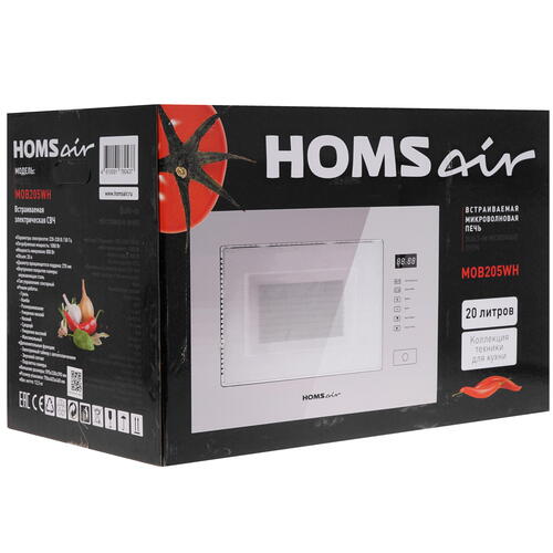 Купить Встраиваемая микроволновая печь HOMSair MOB205WH белый  5300786. Характеристики, отзывы и цены в Донецке
