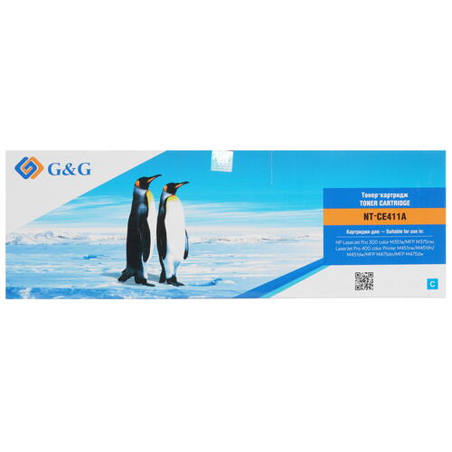 Купить Картридж лазерный G&G GG-CE411A голубой, с чипом  9909282. Характеристики, отзывы и цены в Донецке