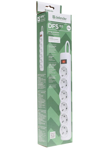 Купить Сетевой фильтр Defender DFS 153 белый  1143970. Характеристики, отзывы и цены в Донецке