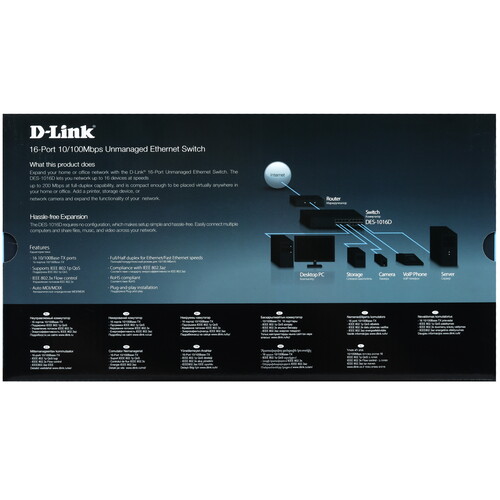 Купить Коммутатор D-Link DES-1016D/L1  5620206. Характеристики, отзывы и цены в Донецке