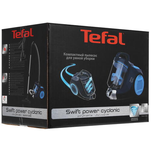 Купить Пылесос Tefal Swift Power Cyclonic TW2971EA синий  5322883. Характеристики, отзывы и цены в Донецке