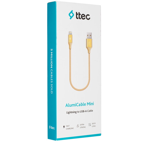 Купить Кабель круглый TTEC Lightning 8-pin - USB 2.0 Type-A золотистый 0.3 м  9202628. Характеристики, отзывы и цены в Донецке