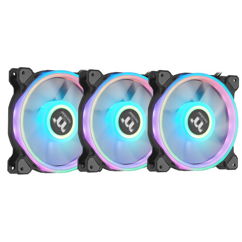 Купить Комплект вентиляторов Thermaltake Riing Quad 14 RGB Radiator Fan TT Premium Edition [CL-F089-PL14SW-A] черный  1614540. Характеристики, отзывы и цены в Донецке