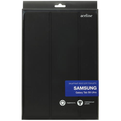 Купить Чехол-книжка Aceline Streak для Samsung Galaxy Tab S9 Ultra черный  5440204. Характеристики, отзывы и цены в Донецке