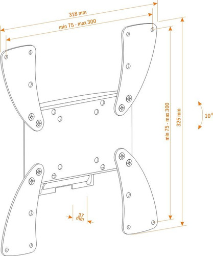 Купить Кронштейн для ТВ Holder LCDS-5058 черный  0194120. Характеристики, отзывы и цены в Донецке