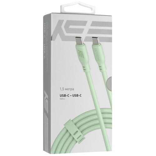 Купить Кабель круглый KEYRON USB Type-C - USB Type-C зеленый 1.5 м  5433046. Характеристики, отзывы и цены в Донецке