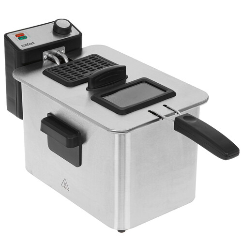 Купить Фритюрница Kitfort КТ-4053 серебристый  9931403. Характеристики, отзывы и цены в Донецке