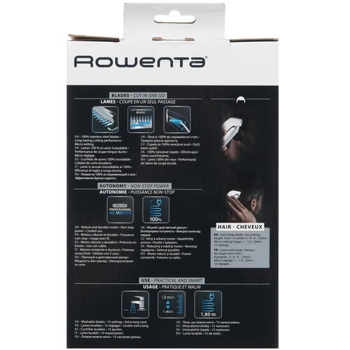 Купить Машинка для стрижки Rowenta TN1605F0 белый/черный  9079618. Характеристики, отзывы и цены в Донецке