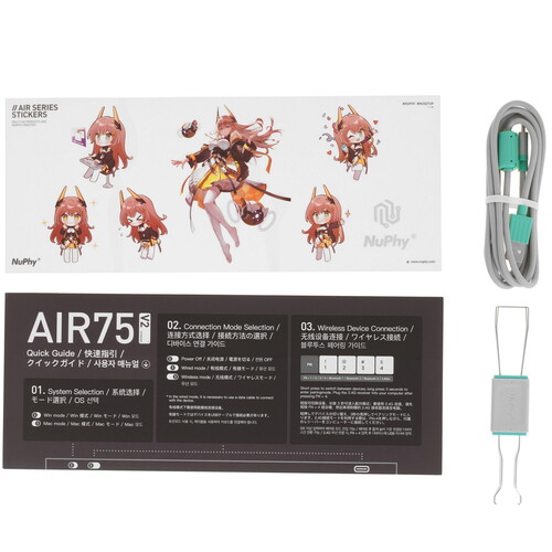 Купить Клавиатура проводная + беспроводная Nuphy AIR75v2  9192136. Характеристики, отзывы и цены в Донецке