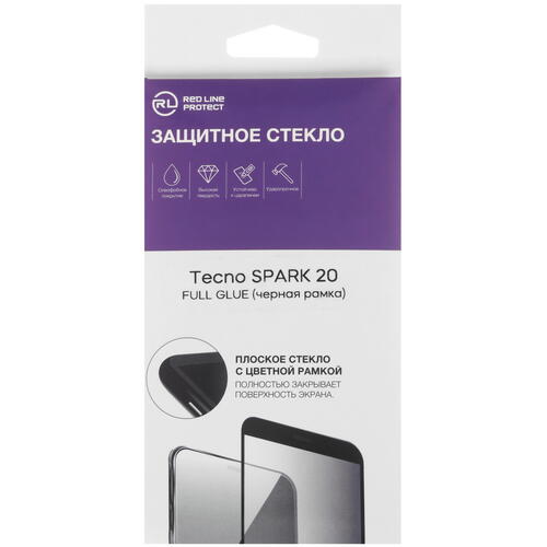 Купить Защитное стекло Red Line для экрана Tecno SPARK 20  5443531. Характеристики, отзывы и цены в Донецке