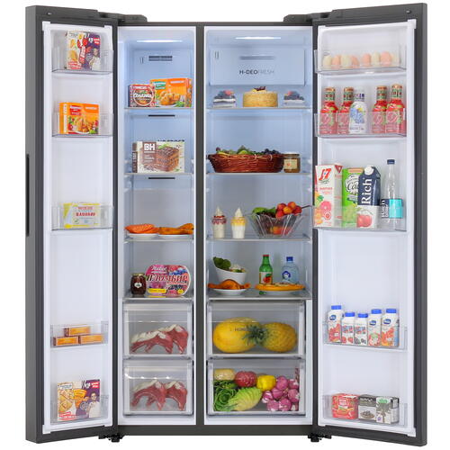 Купить Холодильник Side by Side   Haier HRF-600DB7RU черный  9070909. Характеристики, отзывы и цены в Донецке