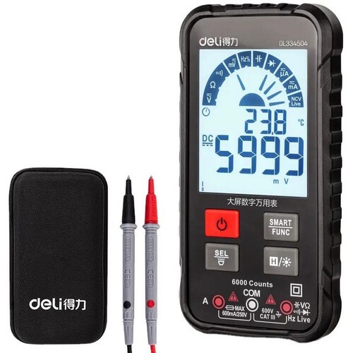 Купить Мультиметр Deli DL334504  9310955. Характеристики, отзывы и цены в Донецке
