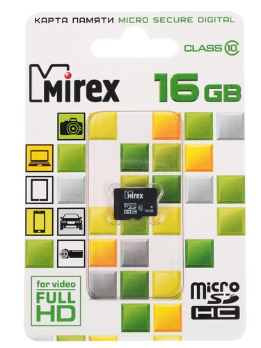 Купить Карта памяти Mirex microSDHC 16 ГБ [13612-MC10SD16]  1085669. Характеристики, отзывы и цены в Донецке