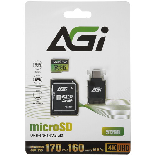 Купить Карта памяти AGI TF138 microSDXC 512 ГБ  5471012. Характеристики, отзывы и цены в Донецке