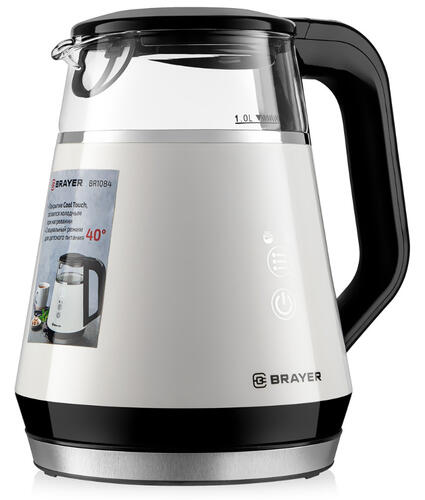 Купить Электрочайник Brayer BR1084 белый  9083362. Характеристики, отзывы и цены в Донецке