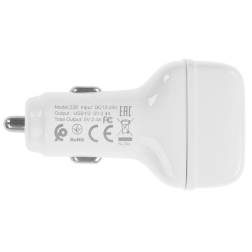 Купить Автомобильное ЗУ Hoco Z36 Leader белый  9244298. Характеристики, отзывы и цены в Донецке