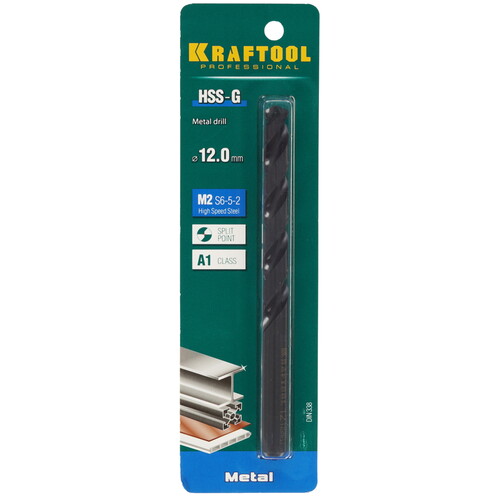 Купить Сверло спиральное KRAFTOOL 29651-12  9123326. Характеристики, отзывы и цены в Донецке