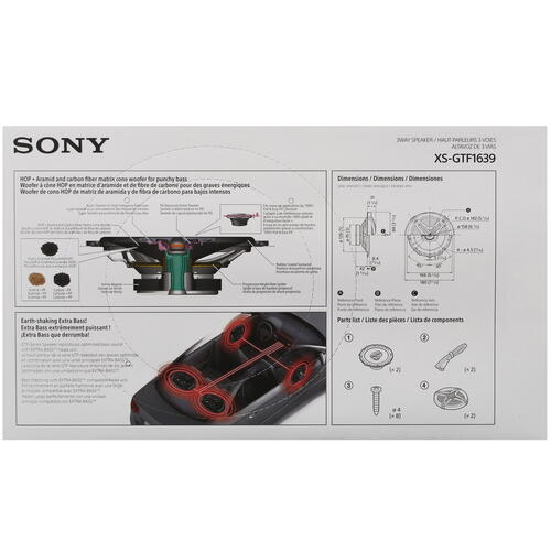 Купить Коаксиальная акустическая система Sony XS-GTF1639  5054028. Характеристики, отзывы и цены в Донецке