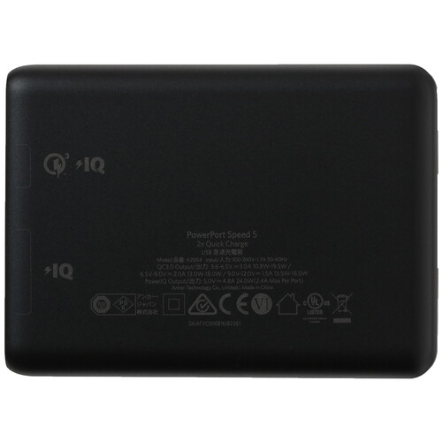 Купить Сетевое зарядное устройство Anker PowerPort Speed 5 черный  4879928. Характеристики, отзывы и цены в Донецке