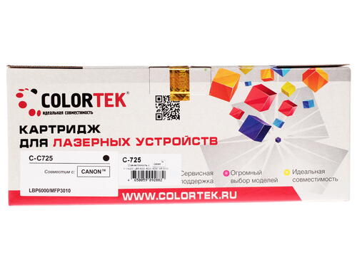 Купить Картридж лазерный Colortek С-725 черный  1076221. Характеристики, отзывы и цены в Донецке