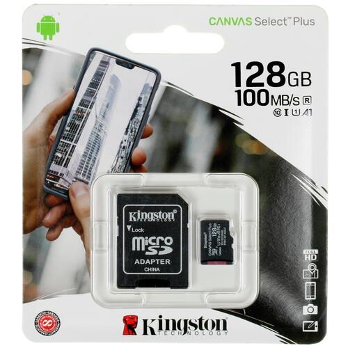Купить Карта памяти Kingston Canvas Select Plus microSDXC 128 ГБ [SDCS2/128GB]  1664087. Характеристики, отзывы и цены в Донецке