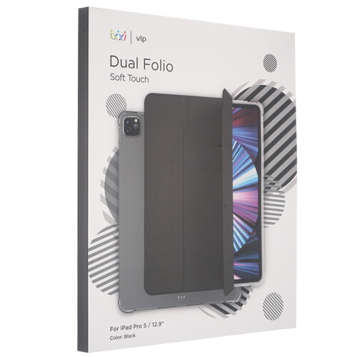 Купить Чехол-книжка VLP Dual Folio для Apple iPad Pro 12.9" (5th Gen) черный  5025043. Характеристики, отзывы и цены в Донецке