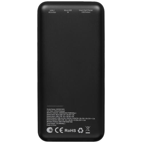 Купить Портативный аккумулятор Energizer QE20013PQ черный  5427098. Характеристики, отзывы и цены в Донецке