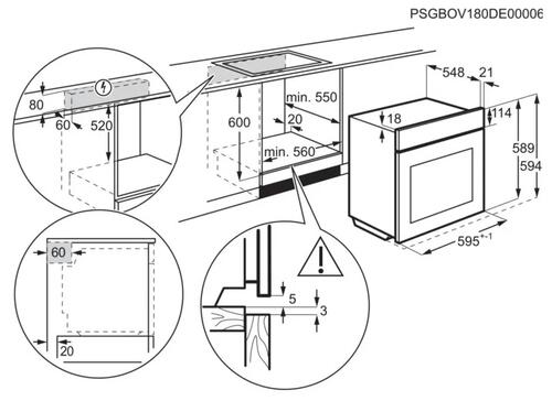 Купить Электрический духовой шкаф Electrolux EOF4P56X серебристый  9101698. Характеристики, отзывы и цены в Донецке