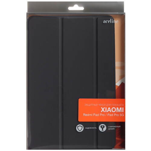 Купить Чехол-книжка Aceline Streak для Xiaomi Redmi Pad Pro черный  5628634. Характеристики, отзывы и цены в Донецке