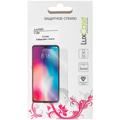 Купить Защитное гибридное стекло LuxCase для экрана INOI 1 Lite  4814199. Характеристики, отзывы и цены в Донецке