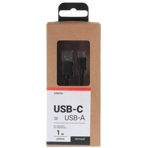 Купить Кабель круглый Aceline USB Type-C - USB 2.0 Type-A черный 1 м  9086557. Характеристики, отзывы и цены в Донецке