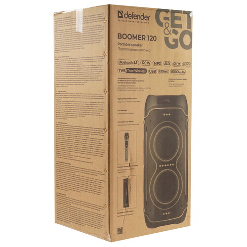 Купить Портативная колонка Defender Boomer 120, черный  5623583. Характеристики, отзывы и цены в Донецке