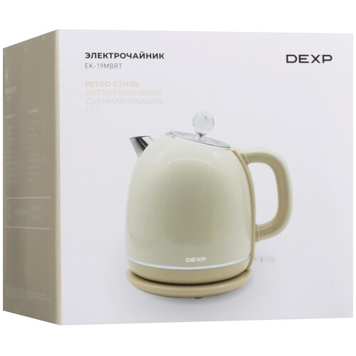 Купить Электрочайник DEXP EK-19MBRT бежевый  9058609. Характеристики, отзывы и цены в Донецке