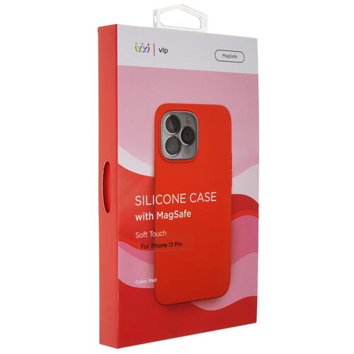Купить Накладка  VLP Silicone Case with MagSafe для Apple iPhone 13 Pro красный  4873540. Характеристики, отзывы и цены в Донецке
