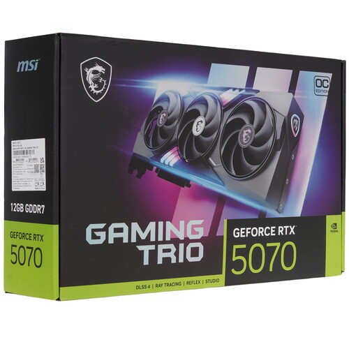 Купить Видеокарта MSI GeForce RTX 5070 GAMING TRIO  5618948. Характеристики, отзывы и цены в Донецке