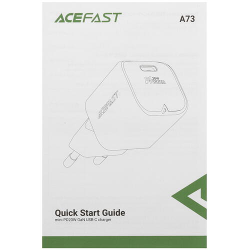 Купить Сетевое зарядное устройство ACEFAST A73 mini черный  9096532. Характеристики, отзывы и цены в Донецке