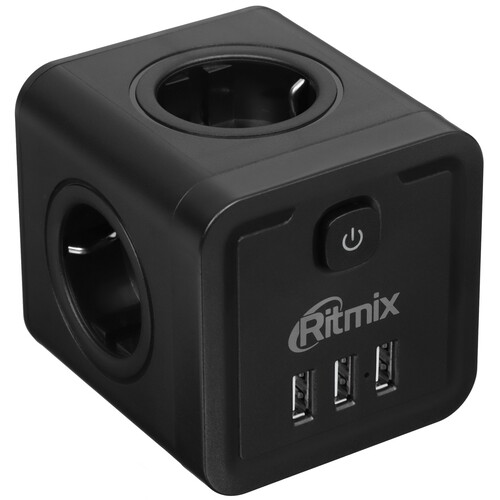 Купить Сетевой фильтр Ritmix RM-043 черный  9133308. Характеристики, отзывы и цены в Донецке