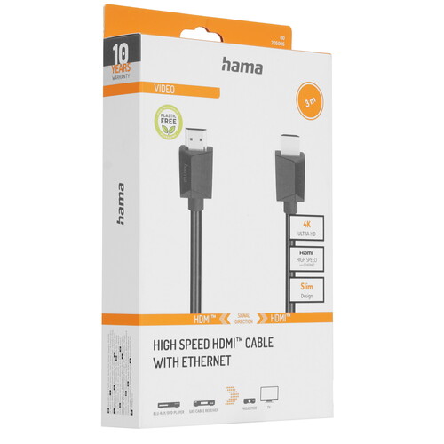 Купить Кабель  Hama HDMI - HDMI, 3 м  9281811. Характеристики, отзывы и цены в Донецке