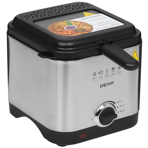 Купить Фритюрница DEXP DF-900 серебристый  5416602. Характеристики, отзывы и цены в Донецке