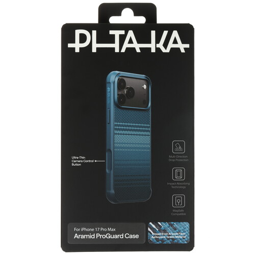 Купить Накладка  Pitaka Aramid ProGuard Case для Apple iPhone 17 Pro Max синий/голубой, черный  5641013. Характеристики, отзывы и цены в Донецке