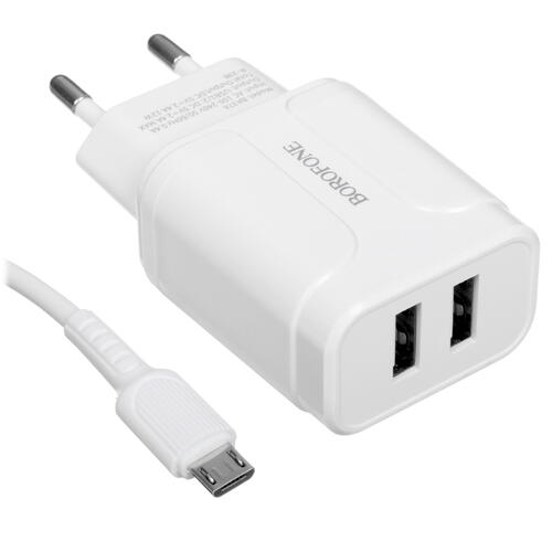 Купить Сетевое зарядное устройство Borofone BA37A Speedy белый  5367576. Характеристики, отзывы и цены в Донецке