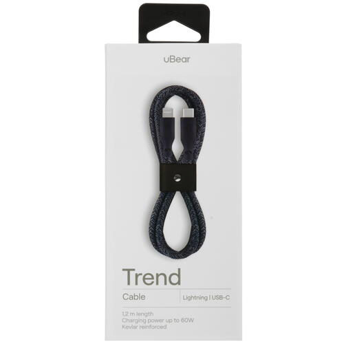 Купить Кабель круглый uBear Lightning 8-pin MFI - USB Type-C синий 1.2 м  5466125. Характеристики, отзывы и цены в Донецке
