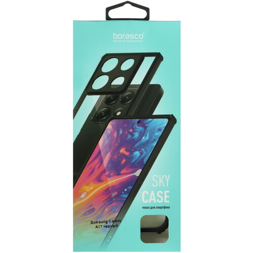 Купить Накладка  BoraSCO Sky Case для Samsung Galaxy A17 черный/прозрачный  5637191. Характеристики, отзывы и цены в Донецке