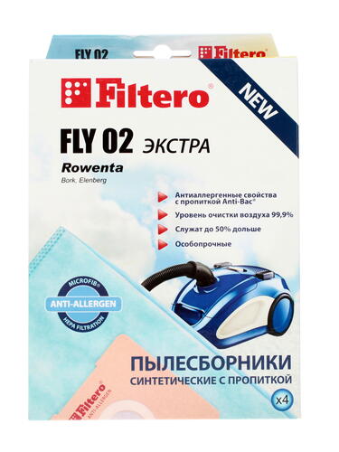 Купить Мешок-пылесборник Filtero FLY 02 Экстра голубой  6678554. Характеристики, отзывы и цены в Донецке