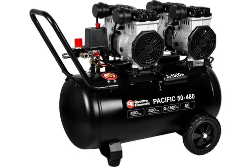 Купить Компрессор поршневой безмасляный Quattro Elementi PACIFIC 50-480  9014350. Характеристики, отзывы и цены в Донецке