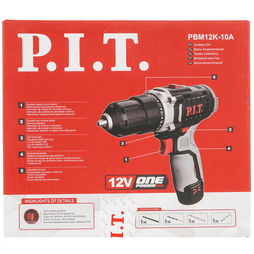 Купить Дрель-шуруповерт P.I.T. PBM12K-10A X-DRIVER SOLO OnePower 12V без ЗУ, без АКБ  9086495. Характеристики, отзывы и цены в Донецке