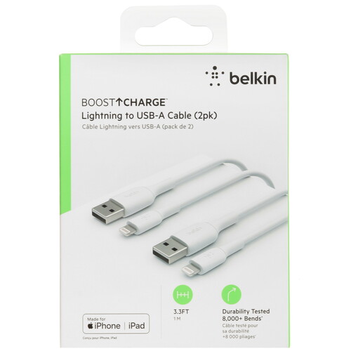 Купить Кабель круглый Belkin Lightning 8-pin MFI - USB 2.0 Type-A белый 1 м  5605593. Характеристики, отзывы и цены в Донецке