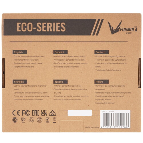 Купить Блок питания Formula ECO-650W  серый  9229610. Характеристики, отзывы и цены в Донецке